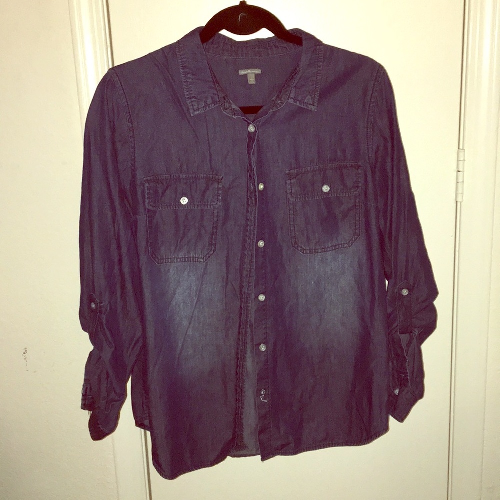 Large Long Sleeved Denim Shirt